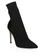 Gianvito Rossi Stretch Mesh & Suede Sock Booties