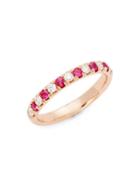 Saks Fifth Avenue Eternal 14k Rose Gold Diamond & Ruby Ring