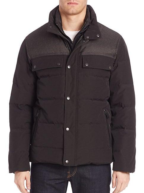 Cole Haan Quilted Down Military Jacket