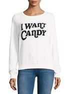 Wildfox Long-sleeve Printed Pullover