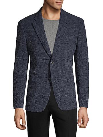 Armani Collezioni G-line Textured Stretch Virgin Wool & Silk Sportcoat