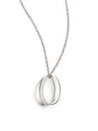 Saks Fifth Avenue Sterling Silver Oval Pendant Necklace