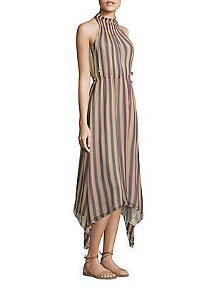 Derek Lam Striped Silk Dress