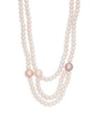 Belpearl 14k White Gold 5-6mm Multi-color Freshwater & Kasumiga Pearl Three-strand Necklace/20