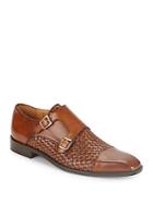 Saks Fifth Avenue Woven Leather Monk Strap Shoes