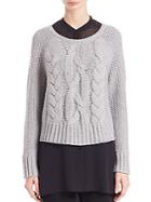 Eileen Fisher Cropped Cable-knit Sweater
