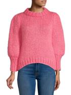 Ganni Julliard Wool-blend Puff Sleeve Sweater