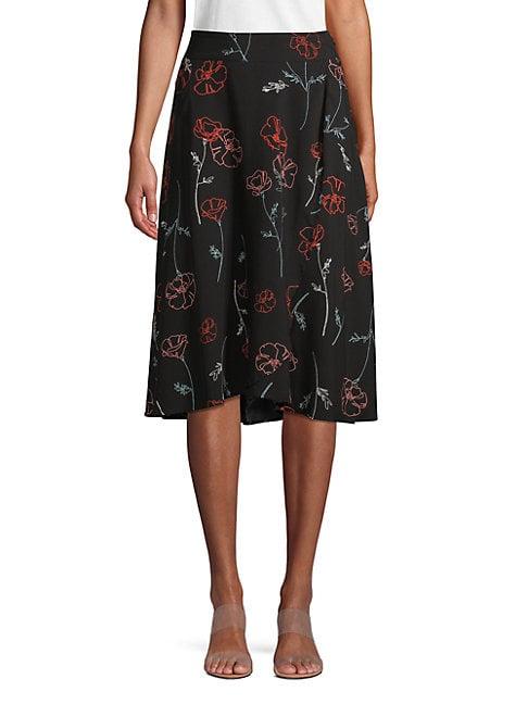Saks Fifth Avenue Printed Wrap Skirt