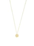Saks Fifth Avenue Medallion 14k Yellow Gold & Diamond Pendant Necklace