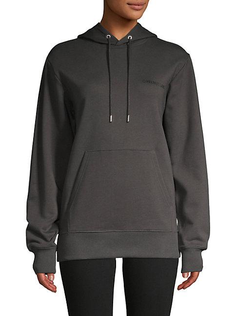 Helmut Lang Logo Graphic Stretch-cotton Hoodie