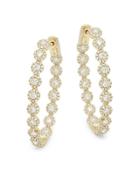 Diana M Jewels Bridal 14k Yellow Gold & 1.58 Tcw Diamond Hoop Earrings