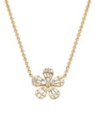 Saks Fifth Avenue 14k Yellow Gold & Diamond Flower Pendant Necklace