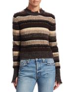Helmut Lang Striped Cropped Sweater