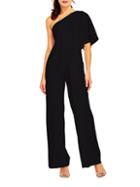 Adrianna Papell Solid One-shoulder Jumpsuit