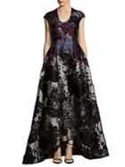 Escada Garbi Embossed Floral Ball Gown