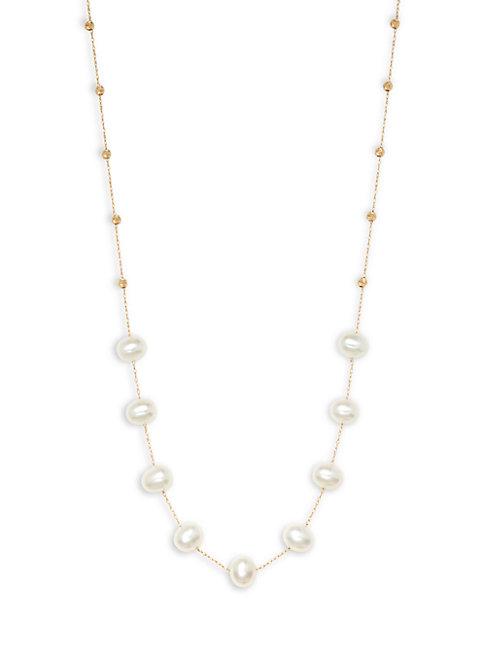 Effy 14k Yellow Gold & 7mm Freshwater Pearl Strand Necklace