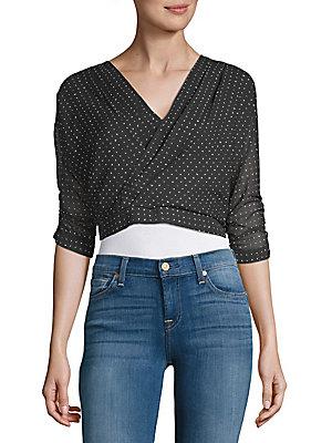 Lucca Couture Dotted Crop Top