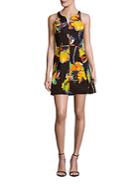 Milly Printed Fit-&-flare Dress