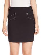Paige Edgemont Zip-back Stretch Jersey Mini Skirt