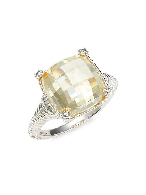 Judith Ripka Canary Crystal & Sterling Silver Ring