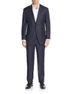 Saks Fifth Avenue Made In Italy Modern-fit Wool Tonal Stripe Suit
