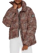 Noize Outerwear Co. Leopard-print Quilted Puffer Jacket