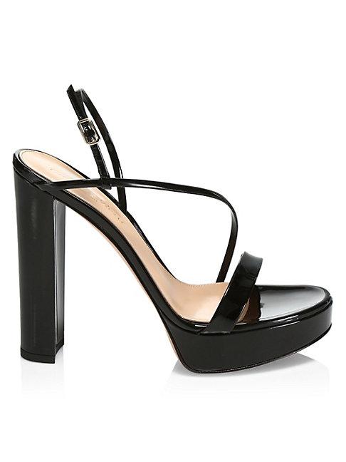 Gianvito Rossi Kimberly Platform Patent Leather Slingback Sandals