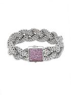 John Hardy Pink Sapphire & Sterling Silver Bracelet