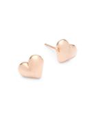 Saks Fifth Avenue 14k Rose Gold Heart Stud Earrings