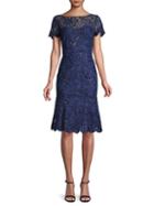 Js Collections Sequin Corded Lace Cocktail Dress