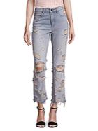 Alexander Wang High-rise Distressed Cropped Flared Jeans