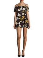 Lucca Couture Floral-print Off-the-shoulder Dress