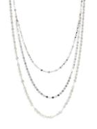 Lana Jewelry 14k White Gold 3-tier Layered Necklace
