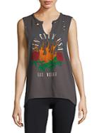 Project Social T Distressed Cotton Tank Top