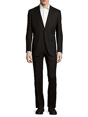 Canali Modern-fit Solid Wool Suit