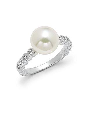 Majorica 10mm Pearl & Sterling Silver Ring