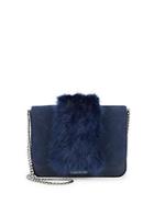 Loeffler Randall Faux Fur Lock Shoulder Bag