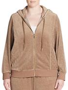 Calvin Klein, Plus Size Quilted Velour Hoodie