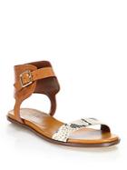 Cole Haan Barra Snake-embossed Leather Sandals