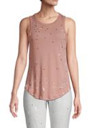 Chaser Embellished Cotton Tank Top