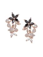 Eye Candy La Luxe Crystal Floral Drop Earrings