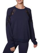 Betsey Johnson Performance Lace-insert Sweatshirt