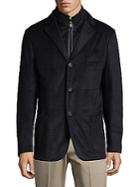 Corneliani 2-in-1 Micro Check Jacket And Full Zip Vest