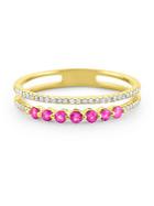 Kc Designs Pink Sapphire & Diamond Yellow Gold Ring