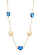 Rivka Friedman Blue Crystal And 18k Gold Layered Necklace