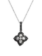 Saks Fifth Avenue Black & White Diamond 14k White Gold Pendant Necklace