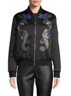 Versace Collection Textured Full-zip Bomber Jacket
