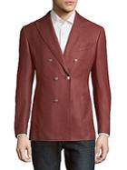 Pal Zileri Solid Double-breasted Jacket