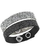 Swarovski Crystal Rock And Alcantara And Microfiber Bracelet Set - 2