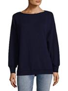 Saks Fifth Avenue Blue French Terry Dolman Sweater